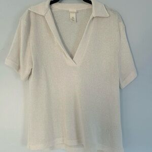 H & M Casual Polo Women’s Knit V Neck Top